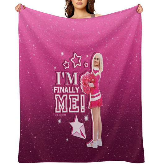 Zombies 3 - Addison I'm Finally Me Pink Glitter Throw Blanket