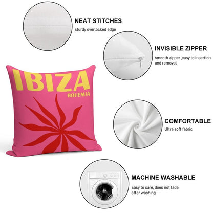 Ibiza Bohemia Print Soft Multiple Sizes Throw Pillow