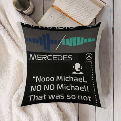 Toto Wolff Angry Team Radio Abu Dhabi 2021 Linen Throw Pillow Cover