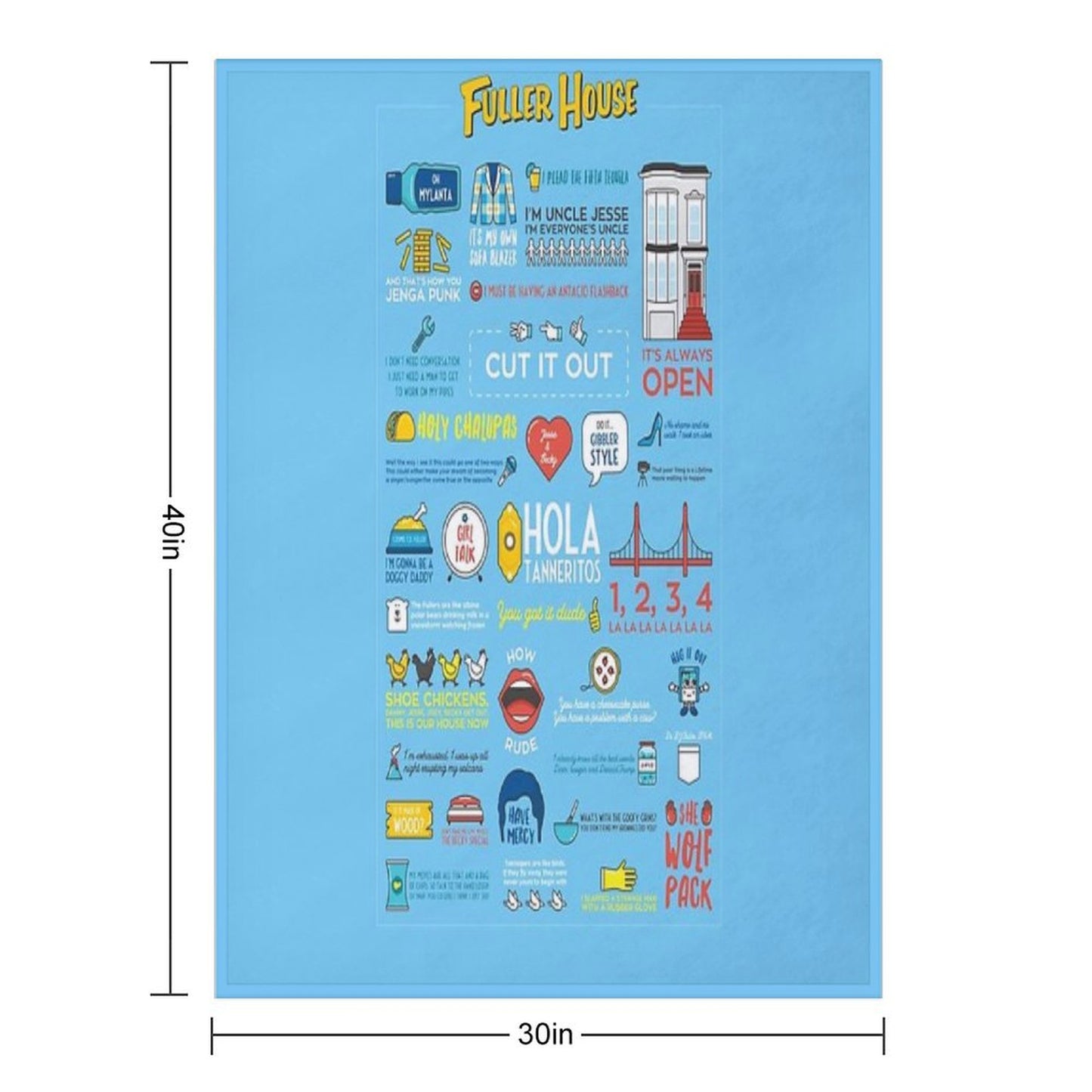 Fuller House Quotes Throw Blanket