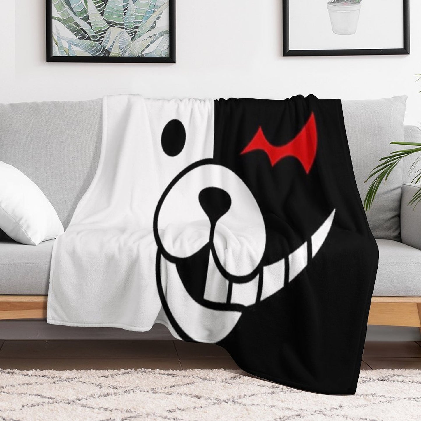 Monokuma Throw Blanket