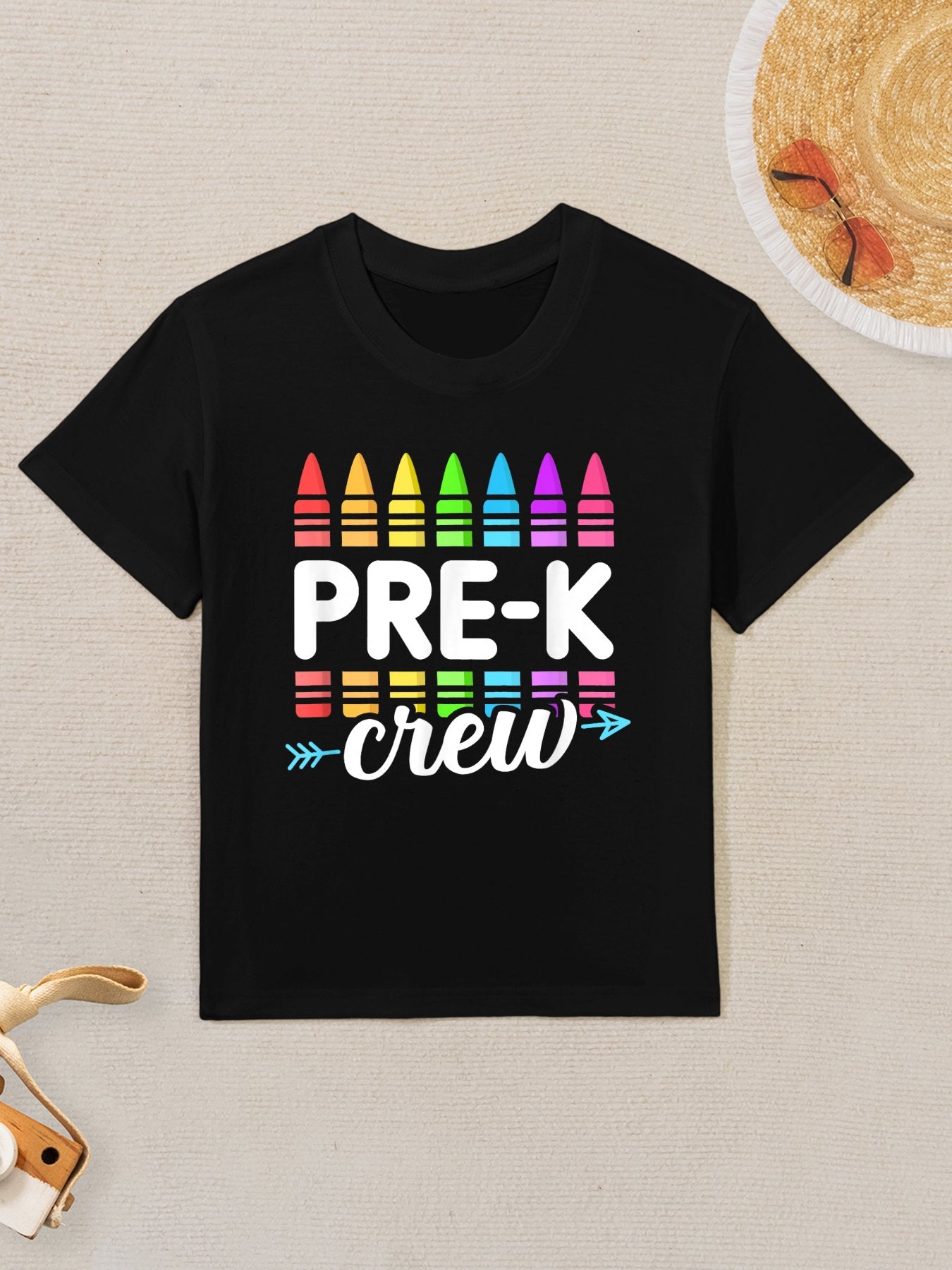 Pre-K Crew Teacher Team Squad Hello Back School Graduation Kids T-Shirt