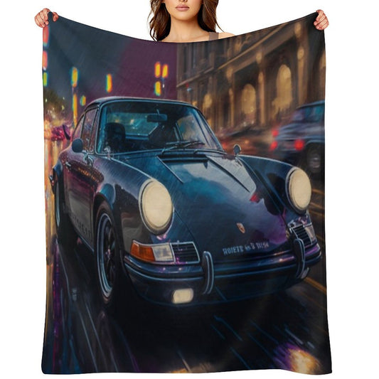 Porch 911 in The Streets Throw Blanket