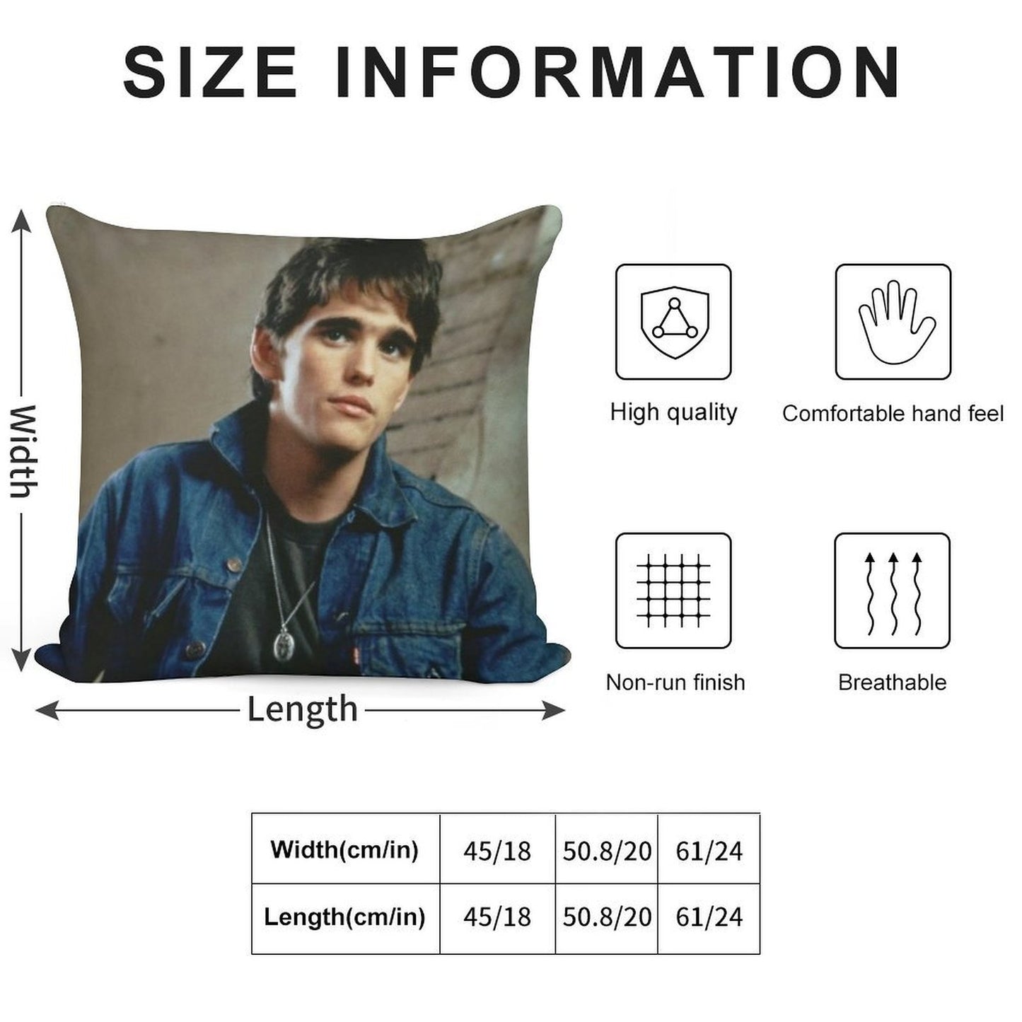 Dally Winston Soft Hidden Zipper Throw Pillow