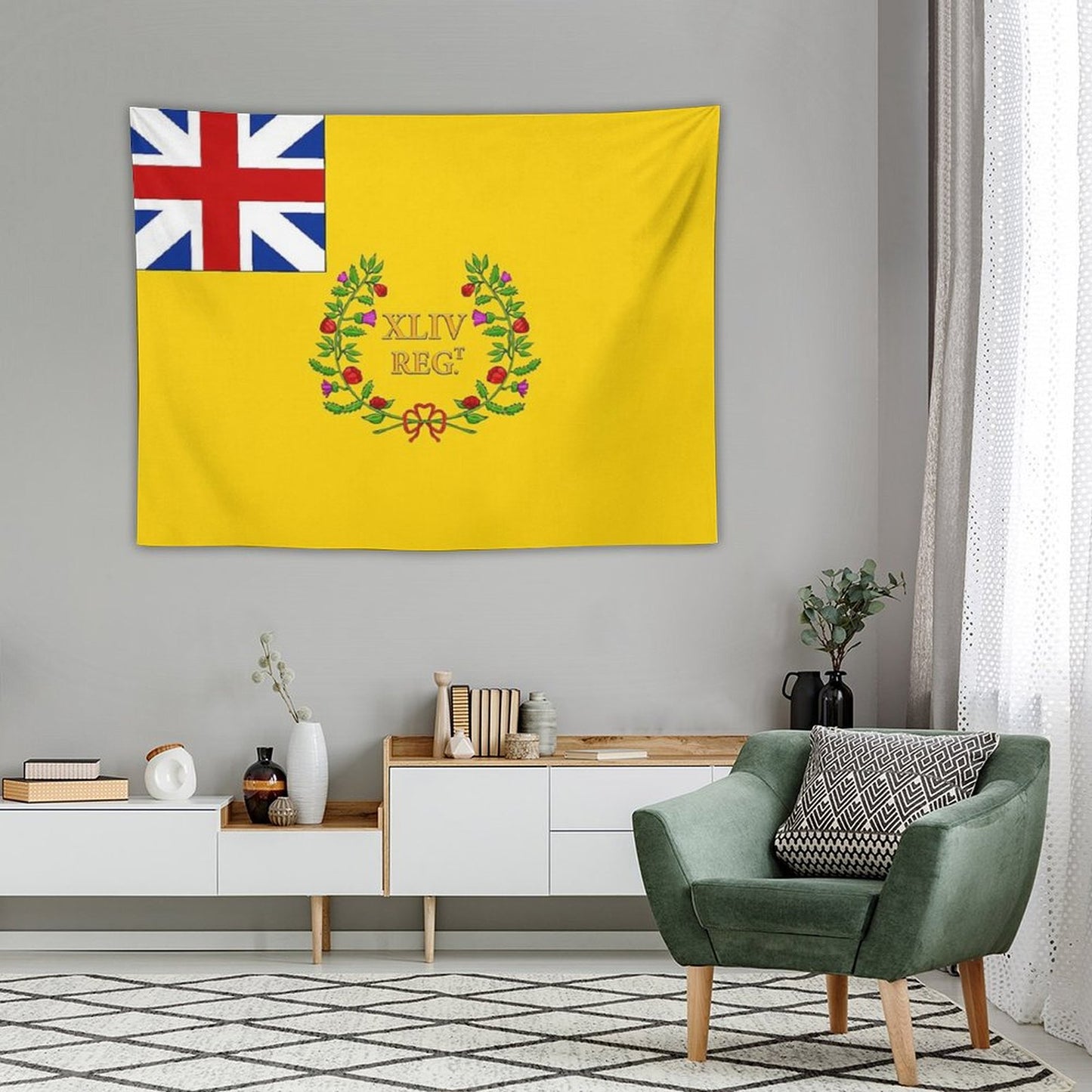 Napoleonic British Flag of The South Essex 1st Battalion of Foot Tapestry