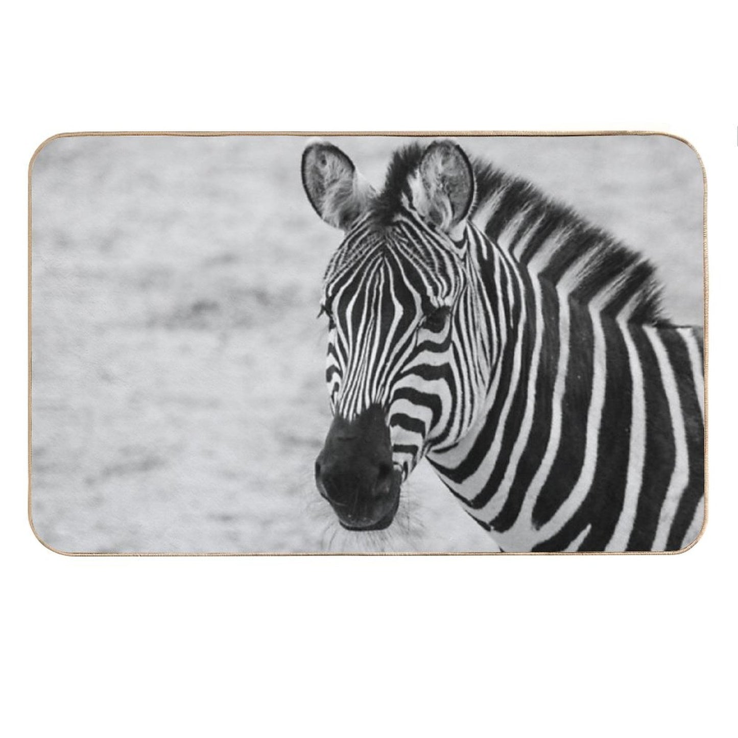 Zebra in Mono Bath Mat