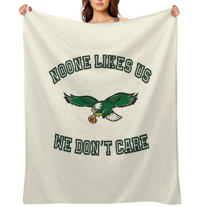 Philadelphia Eagles Noone Likes Us We Don't Care Throw Blanket