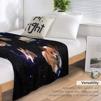 Space Corgis Throw Blanket