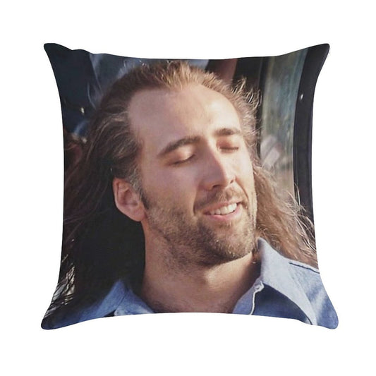 Nicolas Cage Soft Anti-Pilling Throw Pillow
