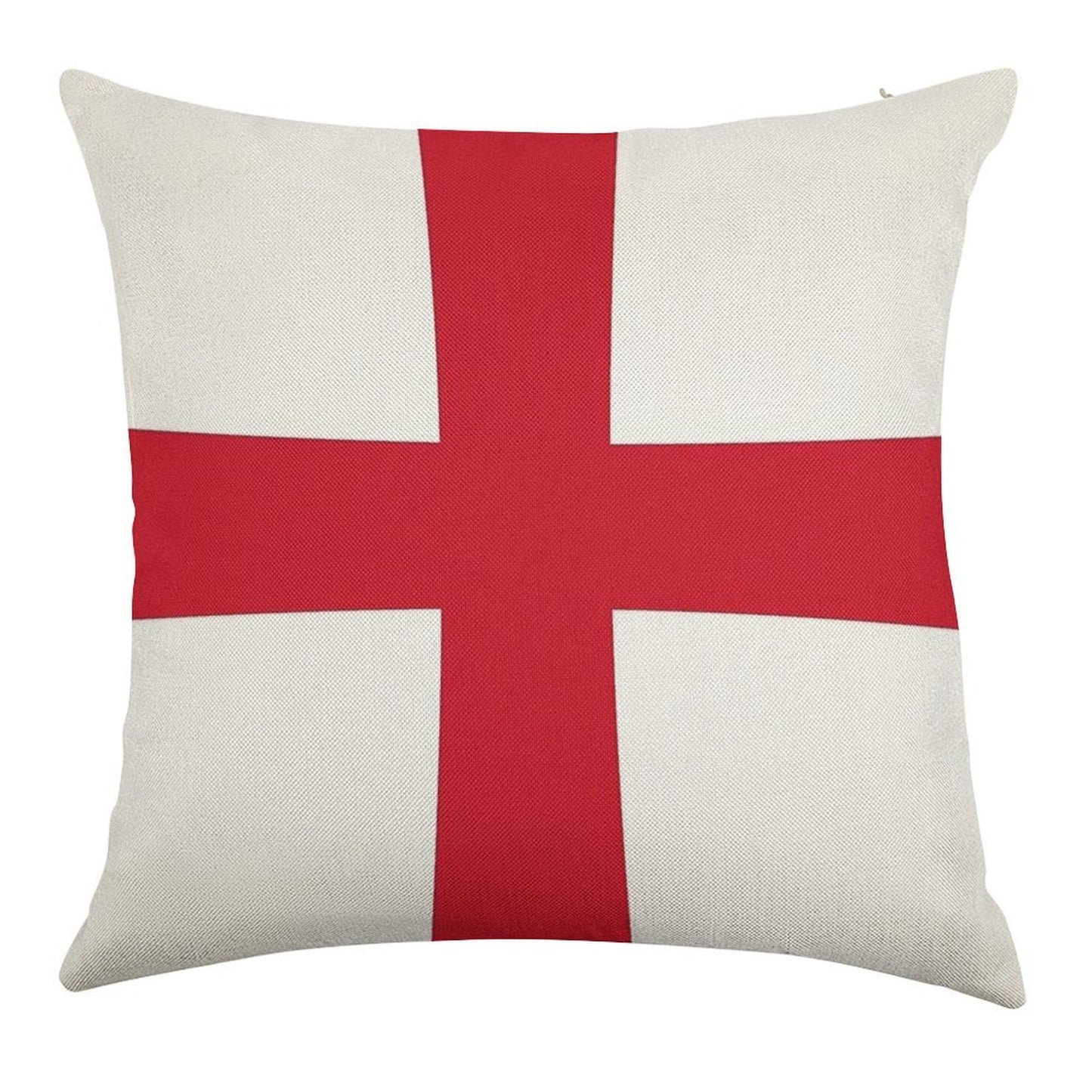 Flag of England (St. George's Cross) Linen Throw Pillow Cover