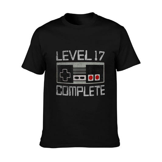 Level 17 Complete 17 Year 17th Wedding Anniversary For Him T-Shirt