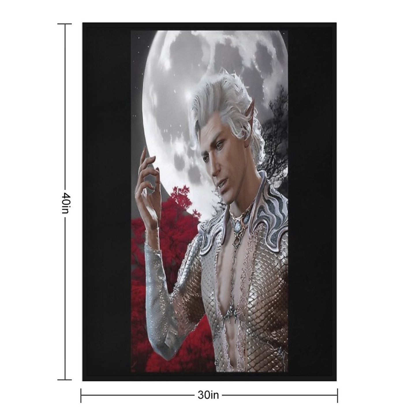 Astarion White Beautiful Throw Blanket