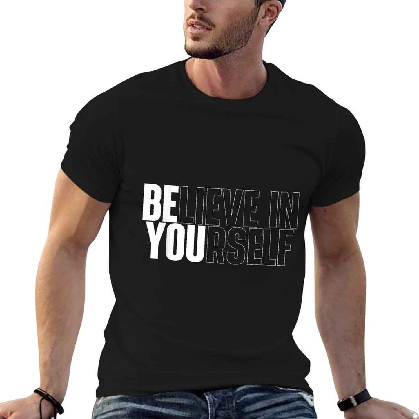 Believe In Yourself Motivational Quote Inspiration Positive  Breathable T-Shirt