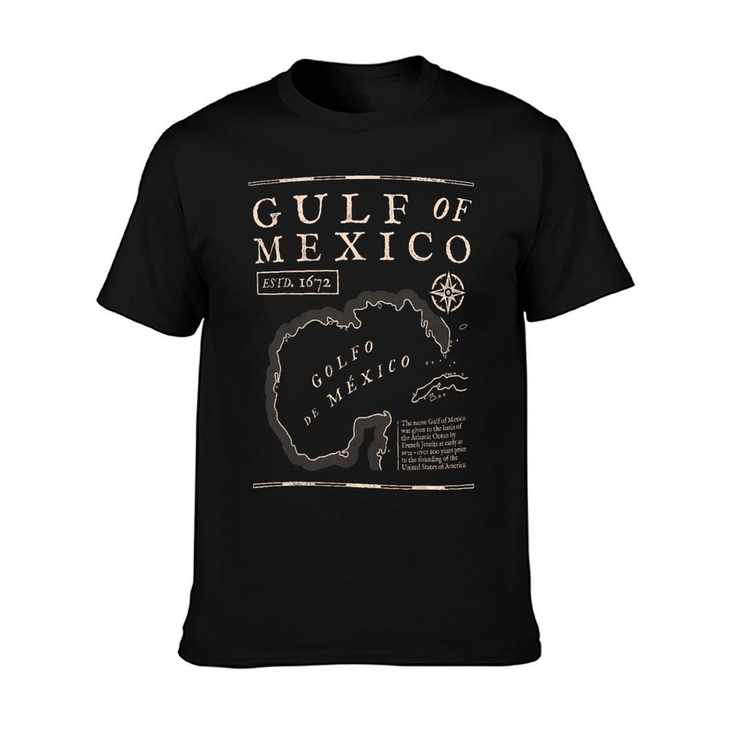 Gulf of Mexico 1672 Historic Map T-Shirt