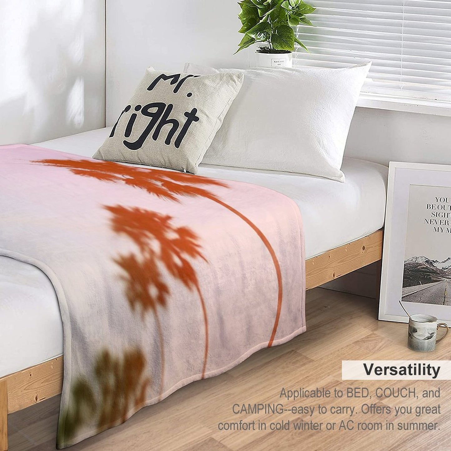 Summer Palms Throw Blanket