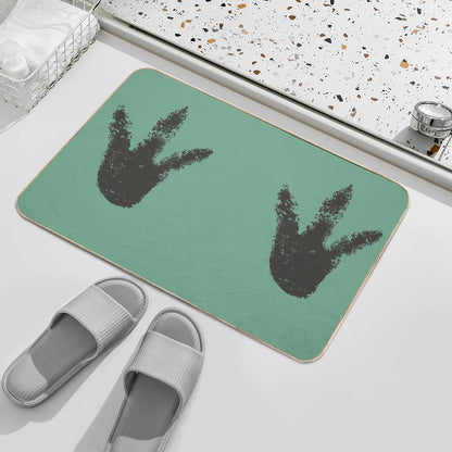 Big Foot Dinosaur Foot Print Design Bath Mat