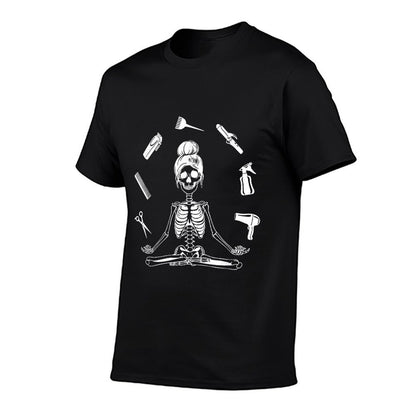 Hair Stylist Skeleton Hairdresser Hairstylist T-Shirt