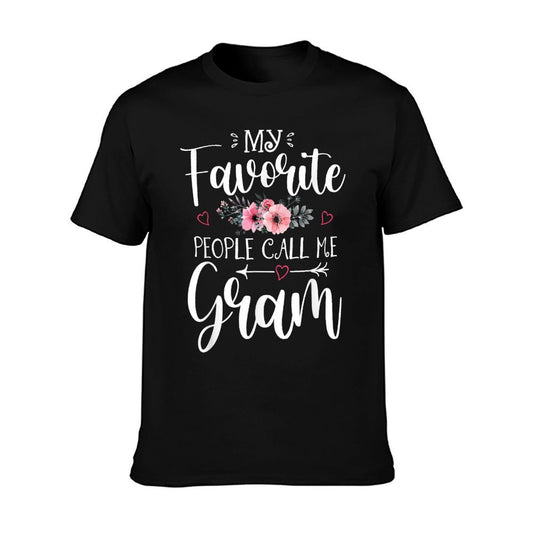 My Favorite People Call Me Gram Floral Mother&#39;s Day T-Shirt