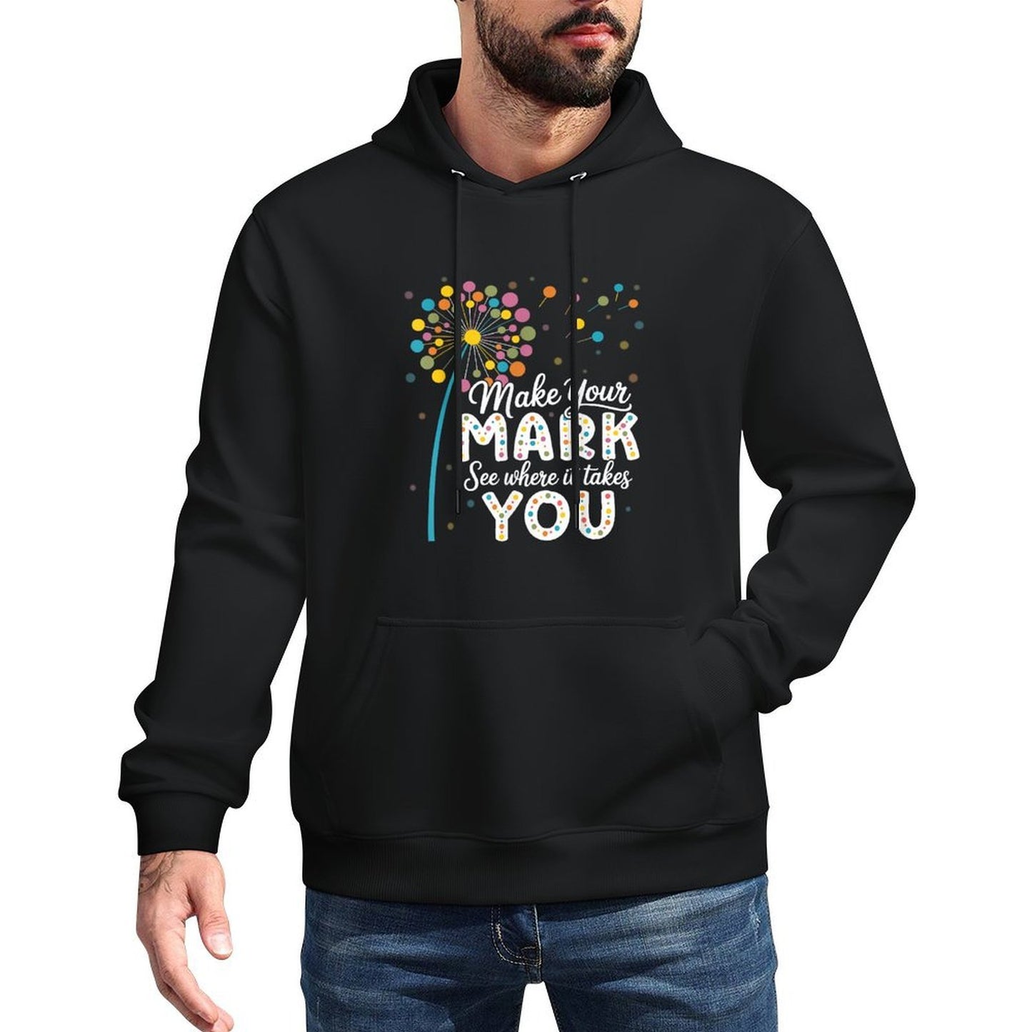 Make Your Mark Dandelion Happy Dot Days Teacher Kids Adjustable Hood Hoodie