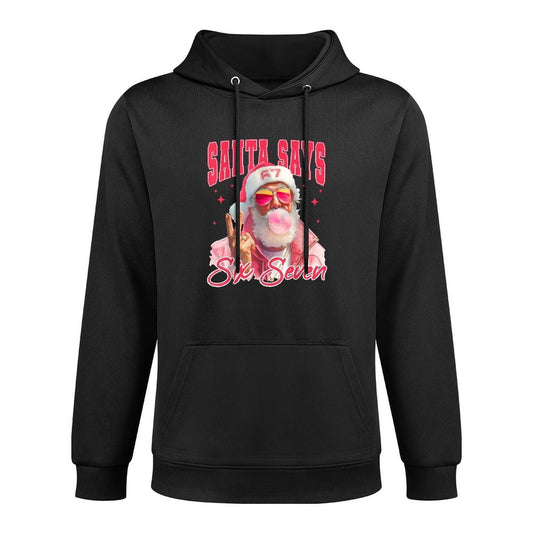Funny Santa Says Six Seven Christmas 67 Meme Xmas Boys Girls Durable Construction Hoodie