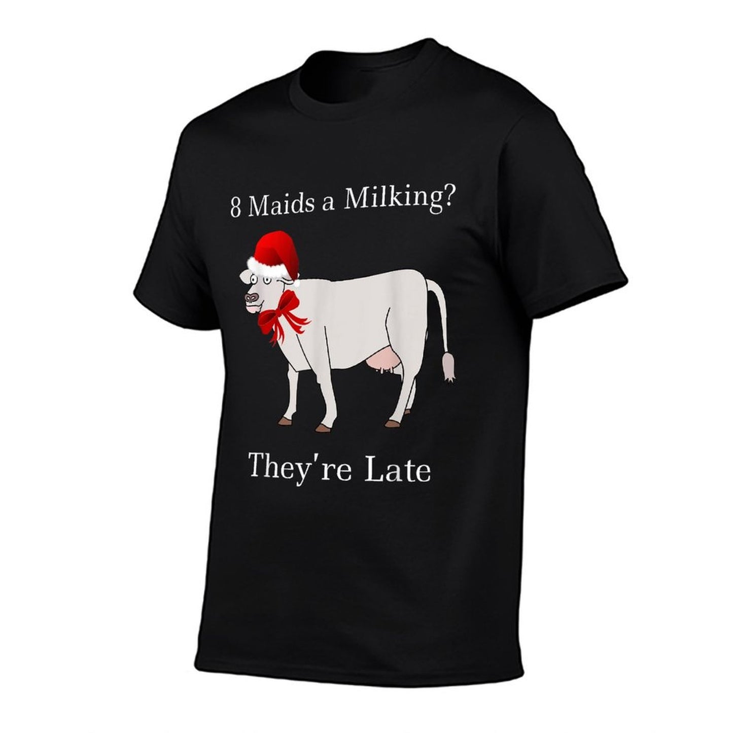 Eight Maids Milking Funny Christmas  Relaxed-fit T-Shirt