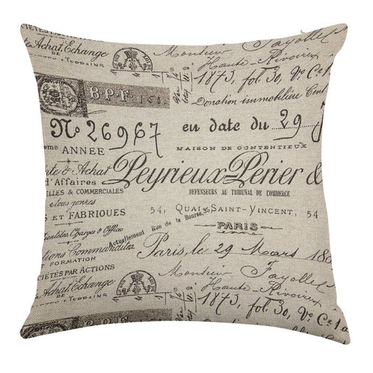 Parisan Linen Throw Pillow Cover