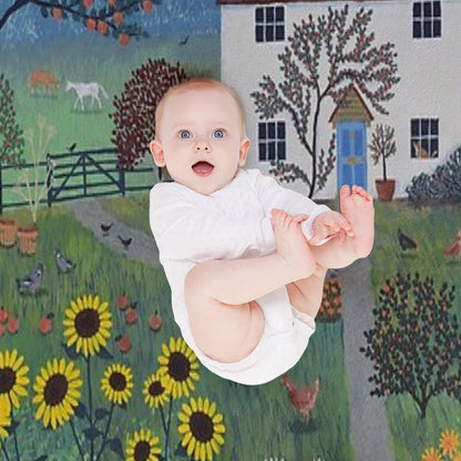 Apple Tree Cottage Throw Blanket