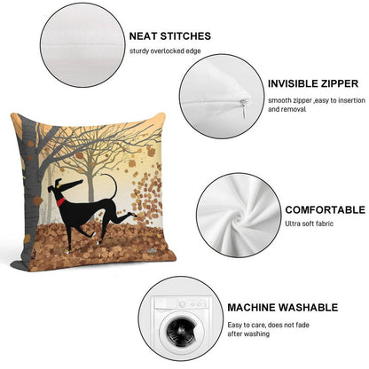 Autumn Hound Soft Anti-Pilling Throw Pillow