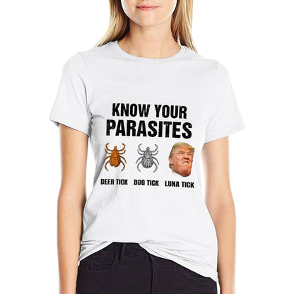 Trump Know Your Parasites Deer Tick Dog Tick Luna Tick  Soft T-Shirt