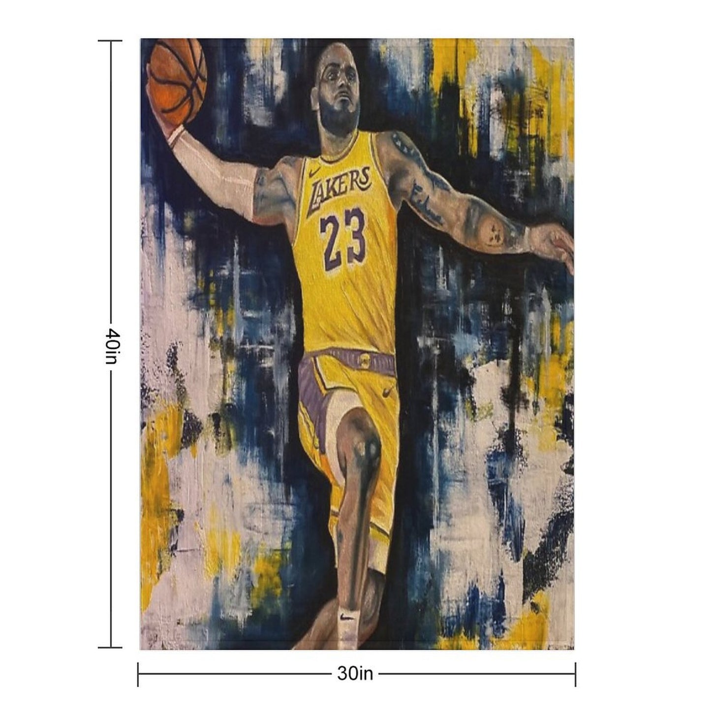 Lebron Dunk Throw Blanket