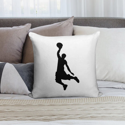 Basketball Player Design Soft Decorative Cover Throw Pillow