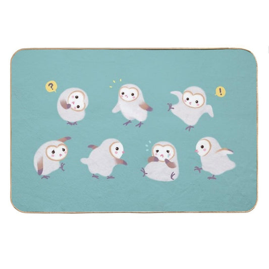 Baby Barn Owls Bath Mat