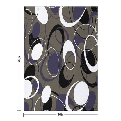 Retro 60s Ovals Throw Blanket