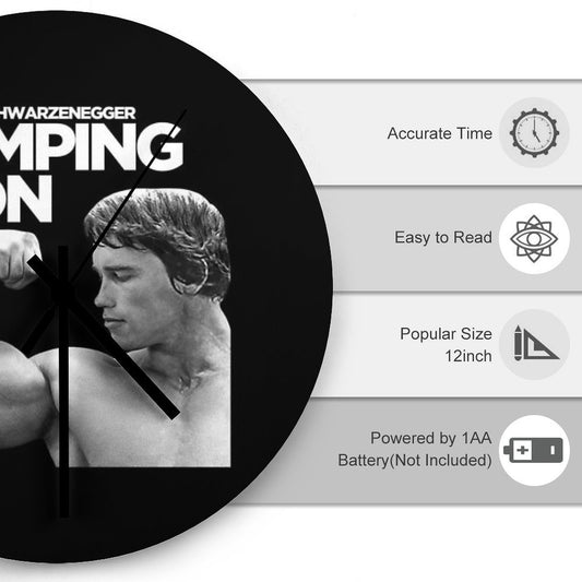 Arnold Schwarzenegger Pumping Iron Wall Clock