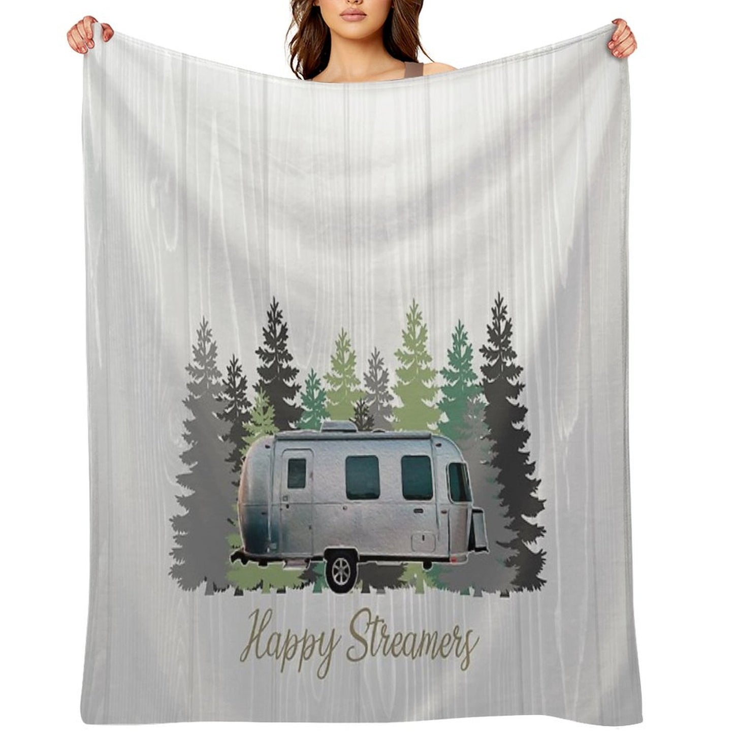 Happy Streamers Throw Blanket
