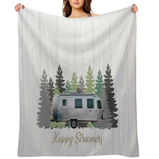 Happy Streamers Throw Blanket