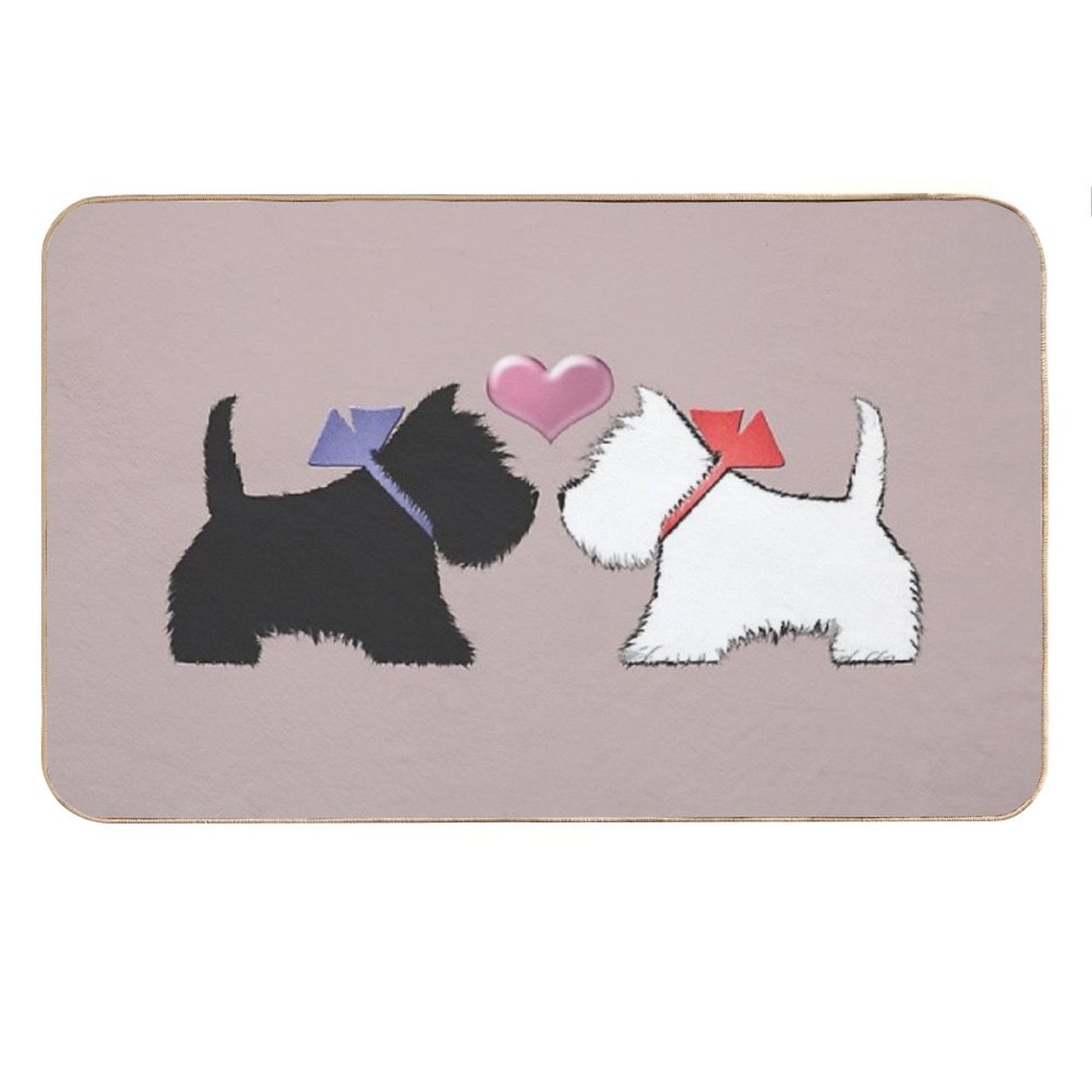 Westie Dog And Scotty Dog Art Bath Mat