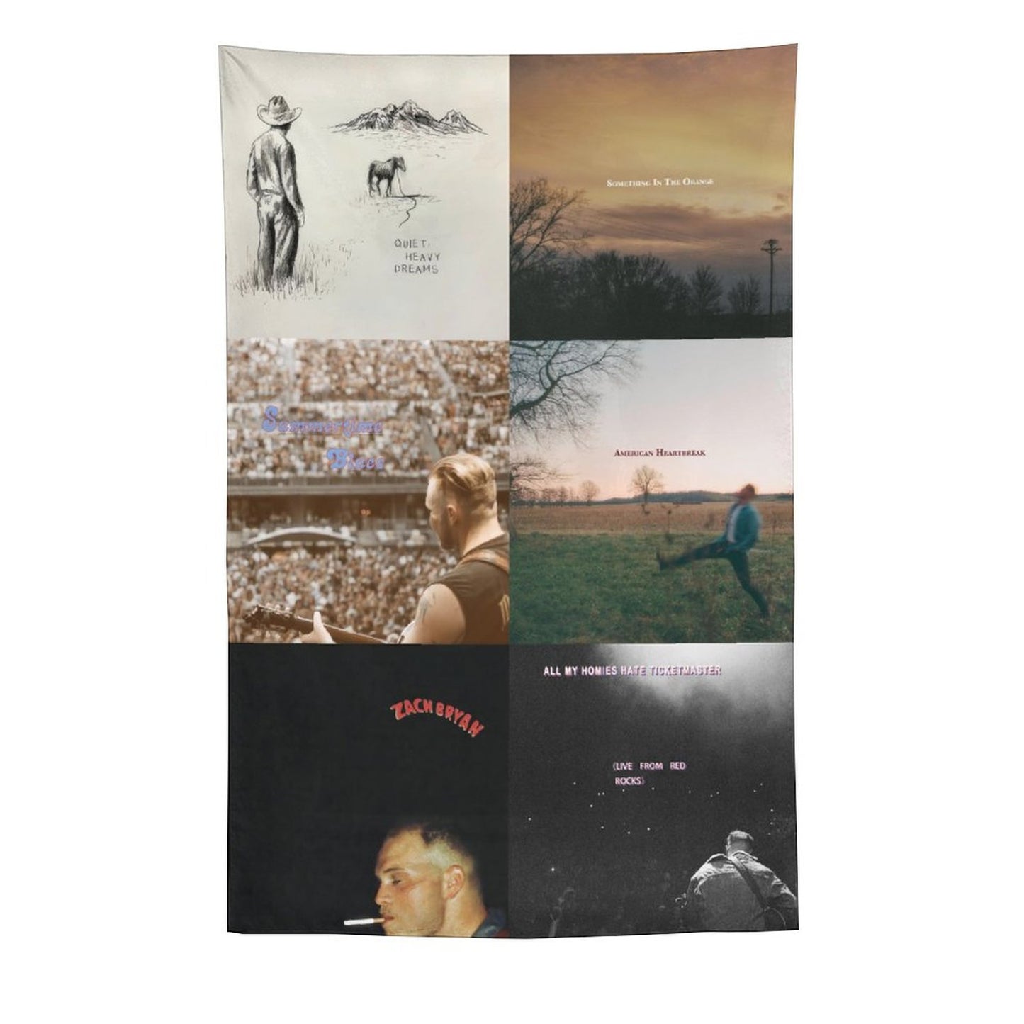 Zach Singer Bryan 6 Ablum Collections Cover Tapestry