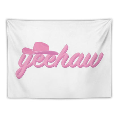 Yeehaw Cowgirl Hat Tapestry