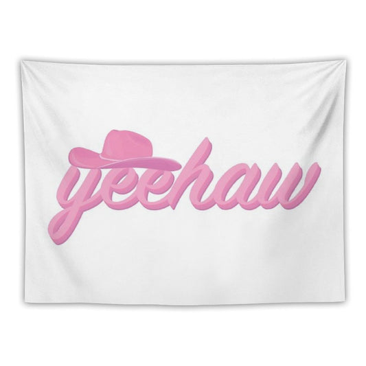 Yeehaw Cowgirl Hat Tapestry