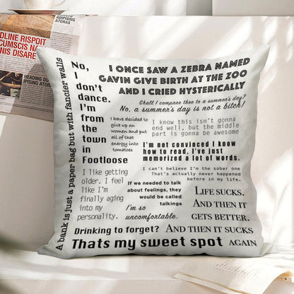 New Girl Nick Miller Quotes Linen Throw Pillow Cover