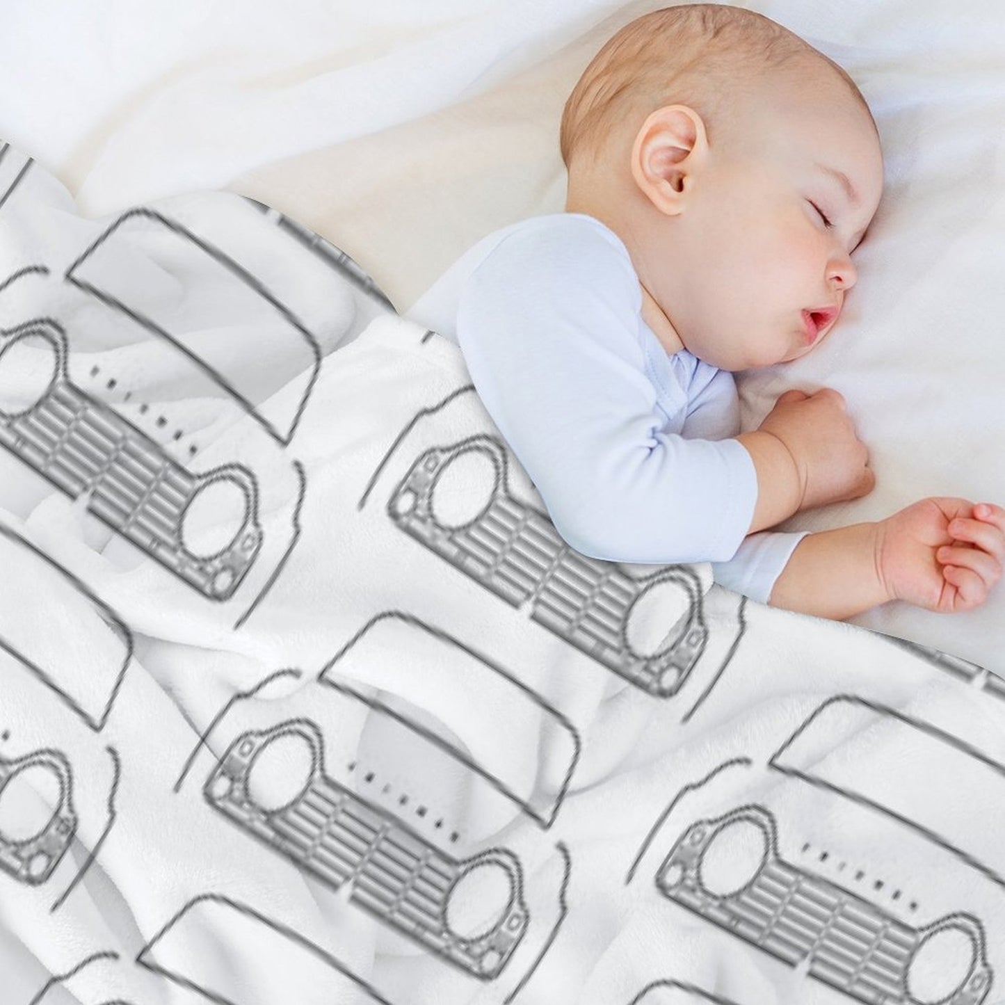 Triumph TR4 Classic Car Black Outline Graphic Throw Blanket