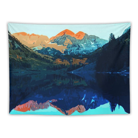 The Wonderful Maroon Bells - Landscapes of USA Tapestry