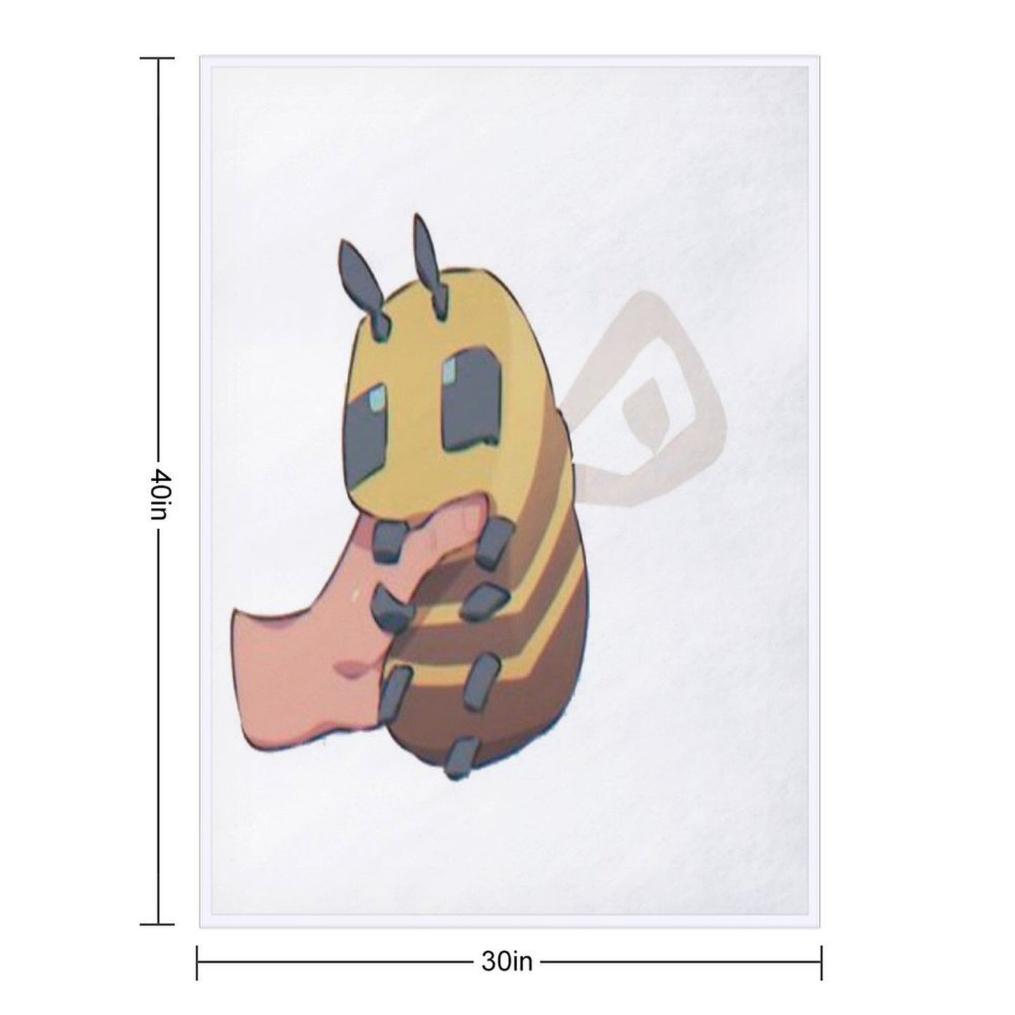 Bee Minecraft Cute Bee Throw Blanket