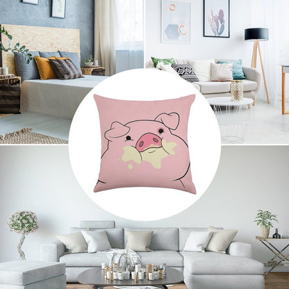 Waddles The Pig From Gravity Falls Linen Throw Pillow Cover