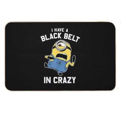 Despicable Me Minions Black Belt In Crazy Graphic Bath Mat
