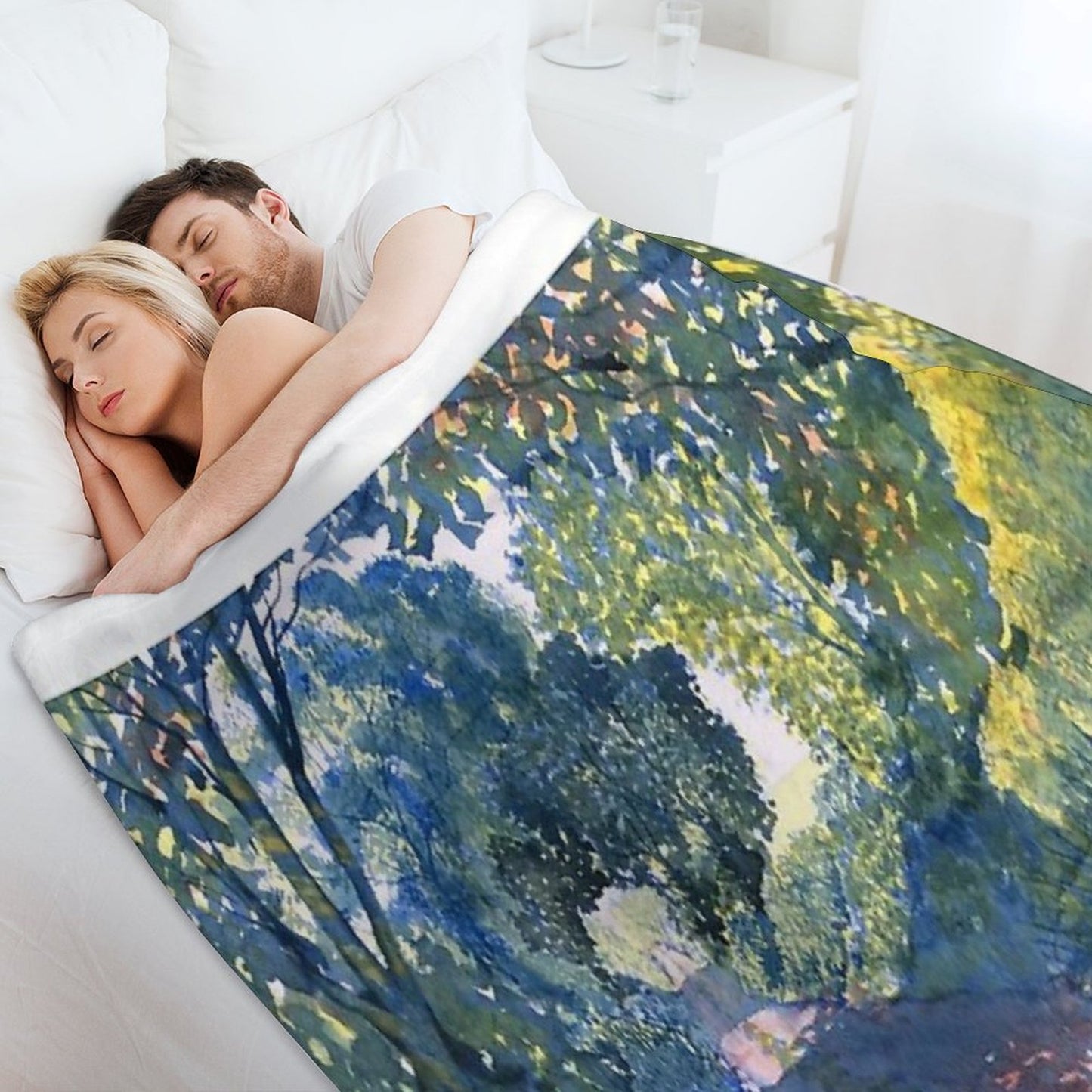 Hockney Trail Tunnel of Trees Throw Blanket