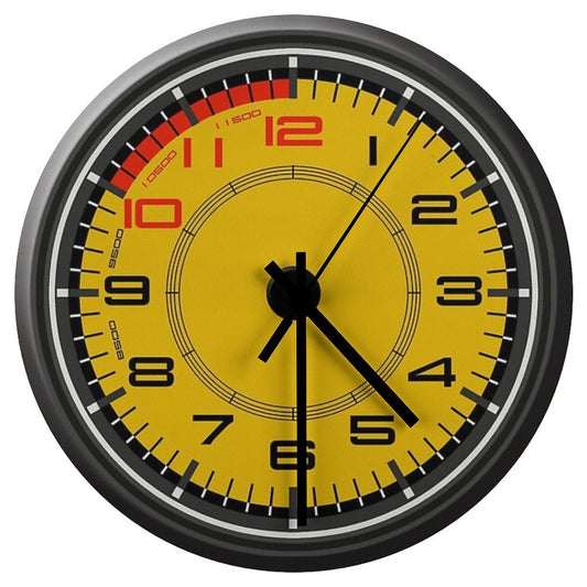 458 Special Yellow Horses Wall Clock