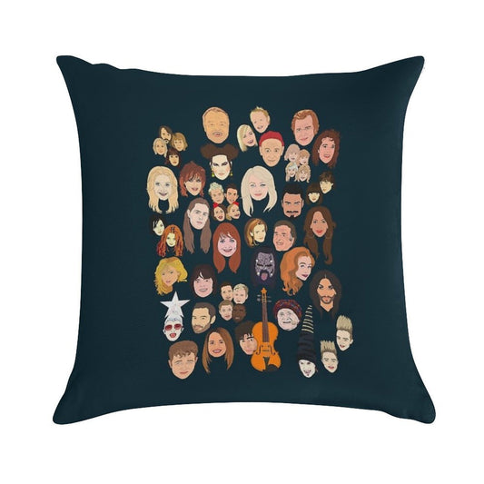 Icons of The Eurovision Song Contest Soft High-Density Material Throw Pillow