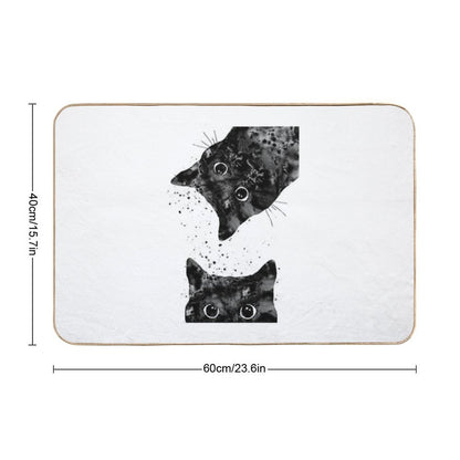 Peeking Cat Bath Mat